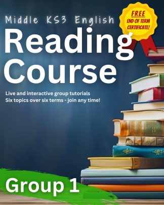 2026/27 Middle KS3 English: Reading Course (Group 1 - Mondays 13:00)