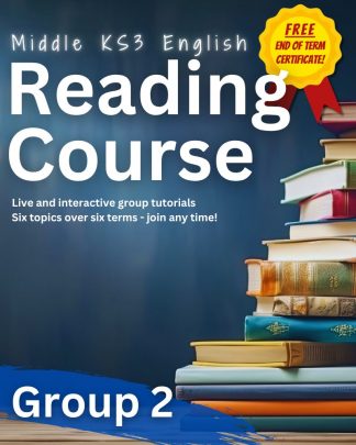 2026/27 Middle KS3 English: Reading Course (Group 2 - Wednesdays 09:30)