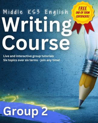 2026/27 Middle KS3 English: Writing Course (Group 2 - Thursdays 09:30)