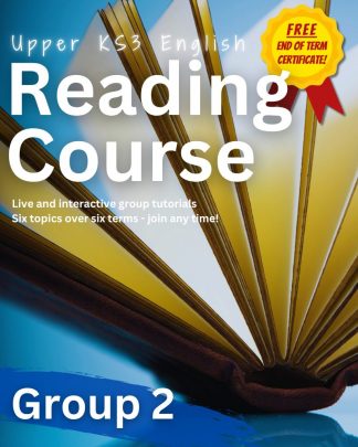 2026/27 Upper KS3 English: Reading Course (Group 2 - Wednesdays 11:00)