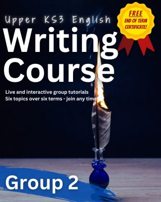 2026/27 Upper KS3 English: Writing Course (Group 2 - Thursdays 11:00)
